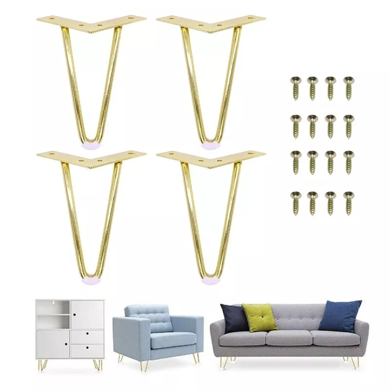 1PC Furniture Table Leg Iron Hairpin Foot Heavy Duty sofa Leg