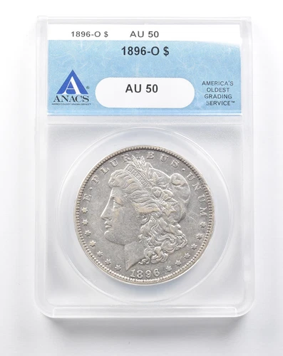 AU50 1896-O Morgan Silver Dollar ANACS *1803
