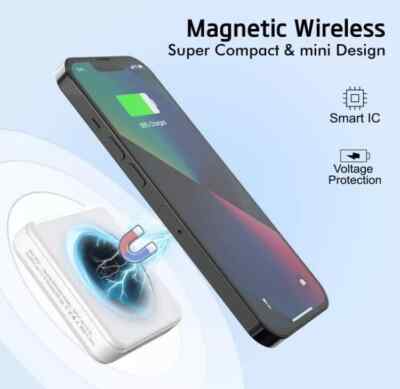 Esoulk EP31 Power Bank with 5000mAh 5W Super Compact Magnetic Wireless Charging