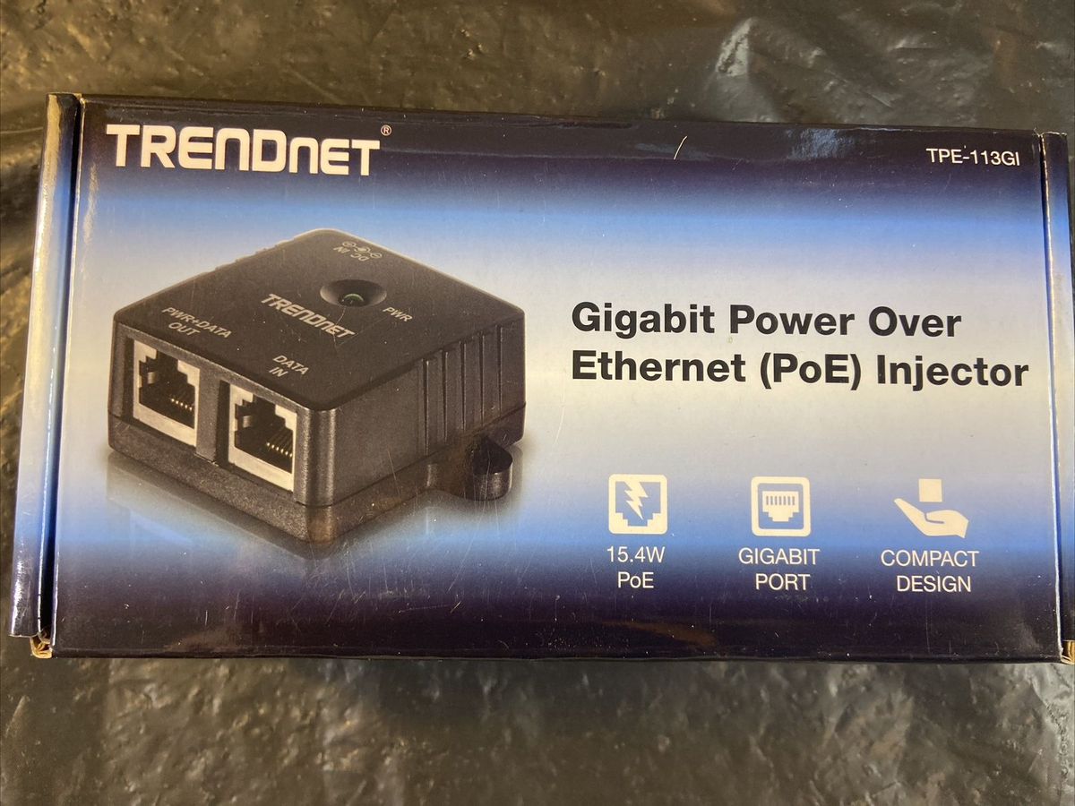 TRENDnet TPE-113GI Gigabit Power Over Ethernet PoE Injector TRENDnet TPE-113GI Gigabit Power Over Ethernet PoE Injector
