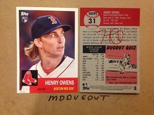 Henry Owens #31 Rot Sox Rookie RC # Ed / 49 Made 2016 Topps Archive 1953 5x7