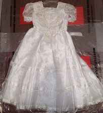 New Girls Youth Christening Wedding Kids Formal Dress Gown White Size 8 Years