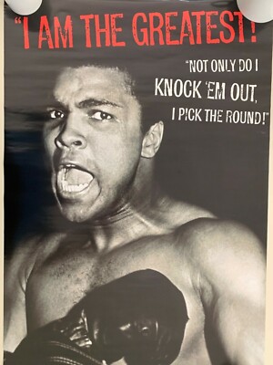MUHAMMAD ALI,'I AM THE GREATEST' AUTHENTIC LICENSED 2000's POSTER