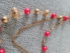 Vintage Multi Strand Layered Necklace Gold Tone Beaded Necklace Statement — photo 10