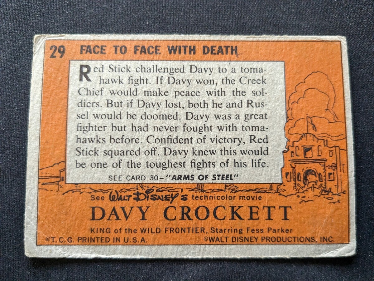 1956 Topps Davy Crockett # 29 Face to Face with Death (VG) | eBay