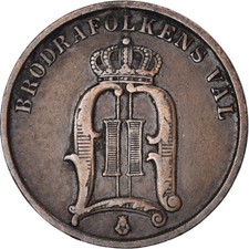 #1040561 M&uuml;nze, Schweden, Oscar II, 2 &Ouml;re, 1897, SS, Bronze, KM:746