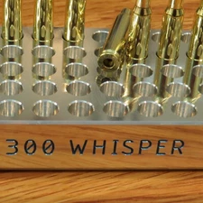 300 Whisper - Precision Loading Block - 1" Thick Billet Aluminum (50)