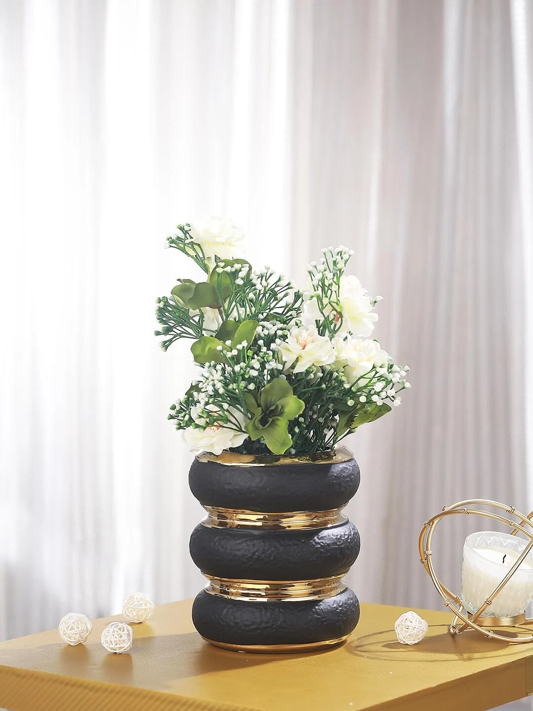 Decorative Ceramic Vase Pot for Home Decor Flowers Plants Living Room