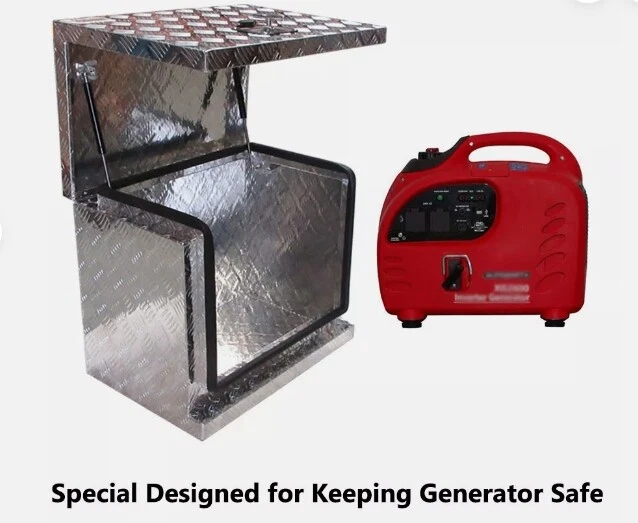 24"x15"x19" Aluminum Generator Tool Box Pickup Caravan Trailer Generator Toolbox - Image 2 of 4