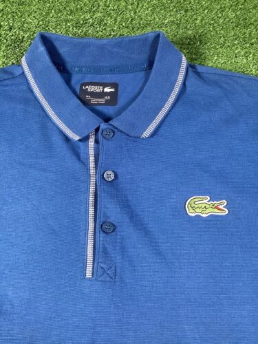Lacoste Sport Ryder Cup 2018 Edition Blue Polo Shirt - Size Large US XL / FR 6 - Picture 4 of 13