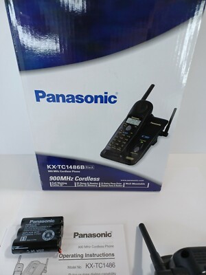 PANASONIC Cordless Phone KX-TC1486B Open Box | eBay
