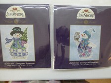Mill Hill Beaded Cross Stitch Kits NEW Jim Shore Snowman- Set of 2 kits NEW
