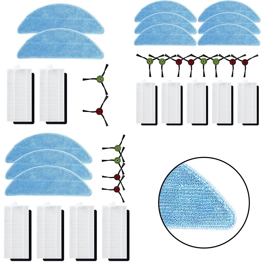 Reliable Side Brush Filter Mop Cloth Set for Conga Eternal Max X Treme