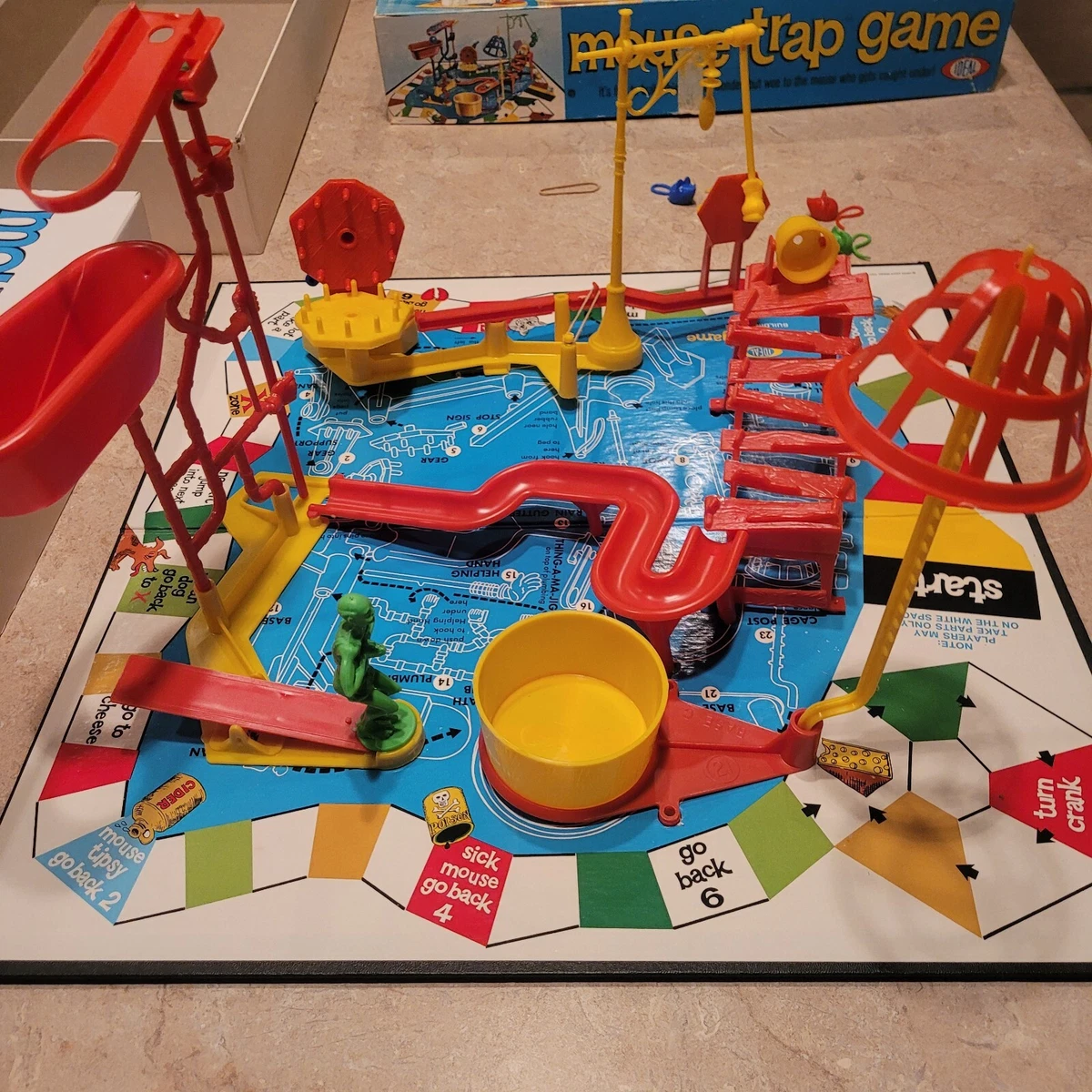 1970 ORIGINAL Mouse Trap Game Incomplete Missing ONLY 2 Balls 1 Spring NICE  COND