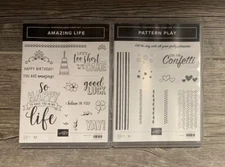 ***PARTY*** Stampin' Up! AMAZING LIFE & PATTERN PLAY Stamp Sets