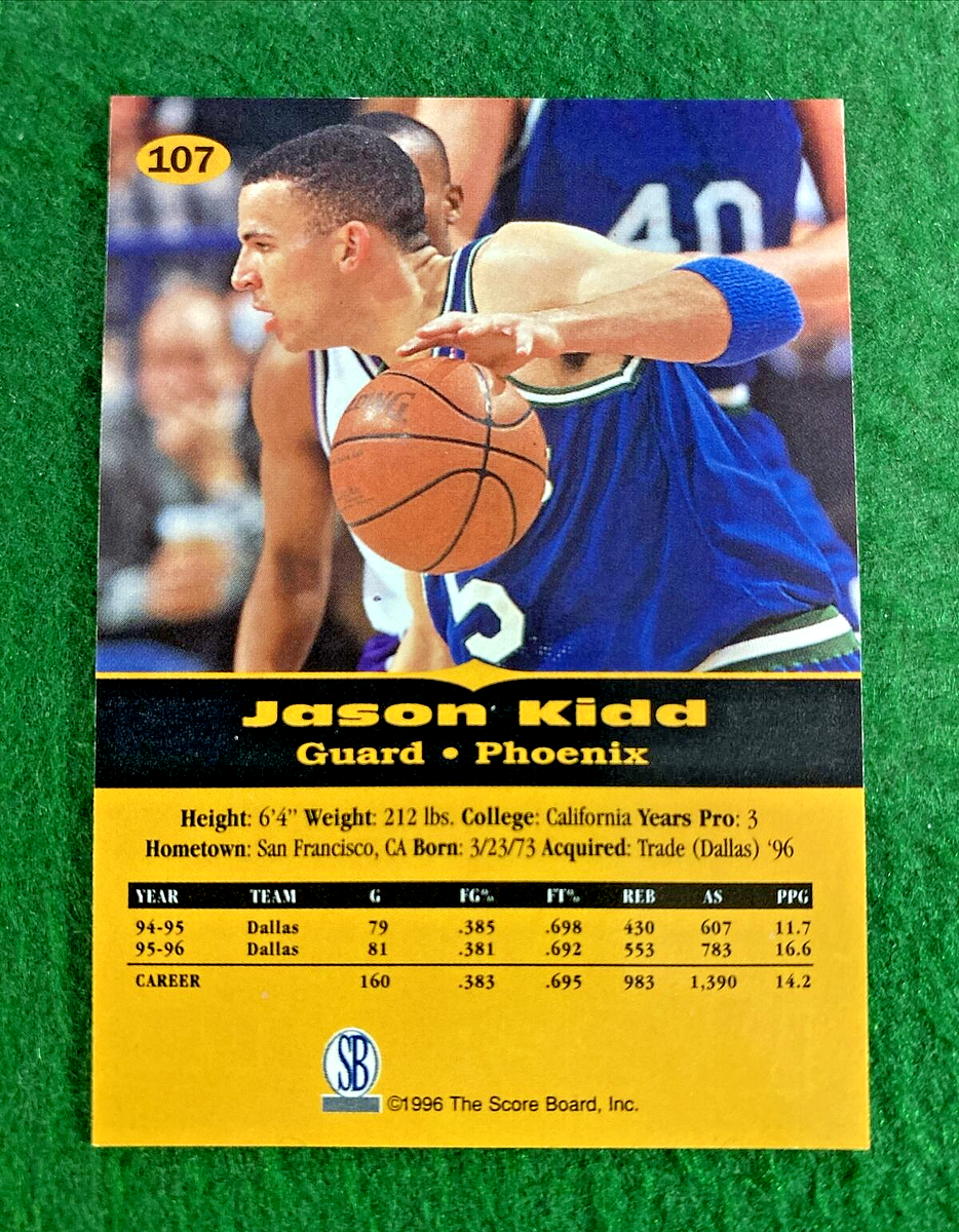 🏀 1996 All Sports #107 SP Gold Jason Kidd Dallas Mavericks NBA