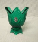 Fenton green 2 way candle holder very pretty