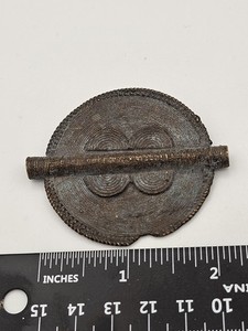 West African Large Brass Trade Bead/Medallion, See Remarks, F41