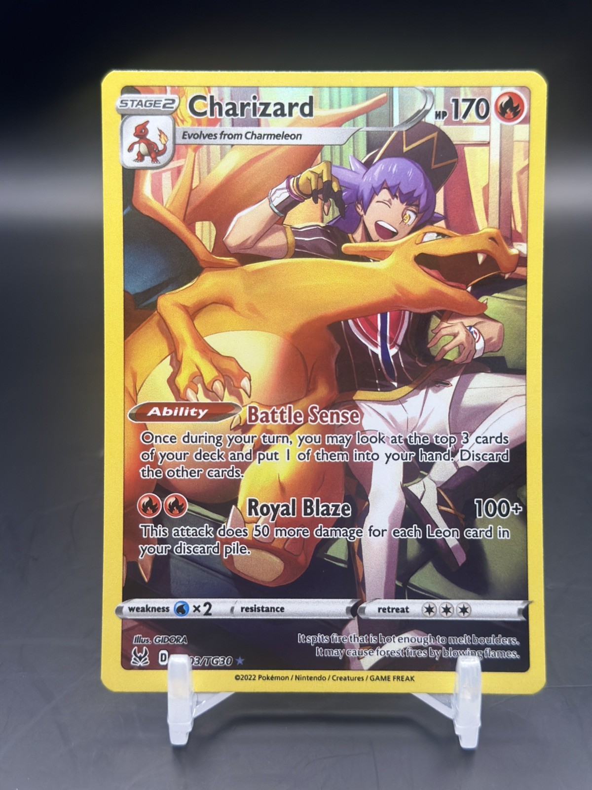 Pokemon TCG English Card Lost Origin Trainer Gallery Charizard TG03/TG30
