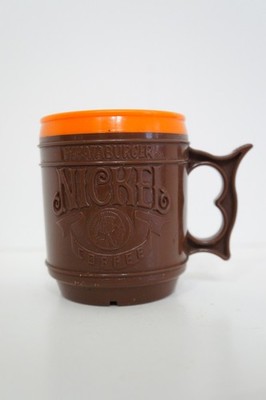 Vintage Whataburger Nickel Coffee Mug Brown & Orange Plastic Travel Cup |  eBay