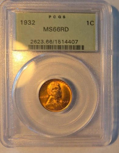 1932 PCGS MS-66RD Lincoln Cent **RED** Tough Date..Great Eye Appeal