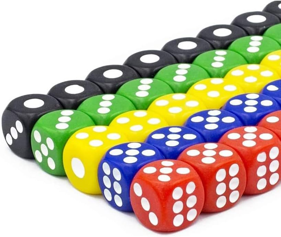 Set De 5 Dados De Madera Natural De 30 Mm – Números 1-6, Colores Surtidos, Para Juegos De Mesa, Rol Y Estrategia (Grandes Y Ligeros)
