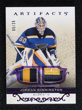 2021 Upper Deck Artifacts Purple Material Relics 5/25 Jordan Binnington #33 jn6