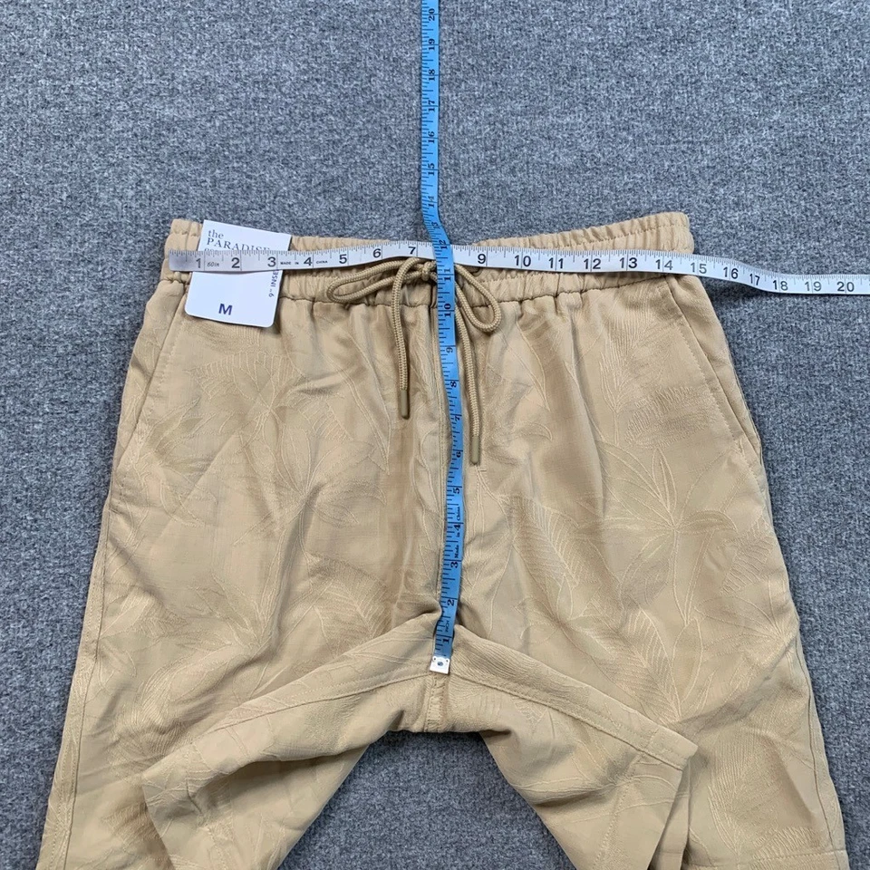 加勒比短裤男式 M 中号棕褐色莫代尔混纺花卉提花圆树和约克 — 第 4/4 张图片