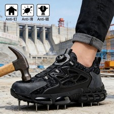 Men Work Boots Safety Shoes Steel Toe Cap Rot...