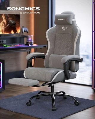 SONGMICS Gaming-Stuhl, Bürostuhl, Schreibtischstuhl, ergonomischer Gaming-Sessel