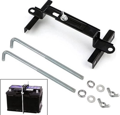 Universal Battery Hold Down Adjustable Crossbar L Bolt 27cm Car SUV Mount 11 Inc