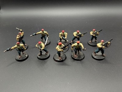 Warhammer 40k Catachan Jungle Fighters x10 Vintage Plastic Painted