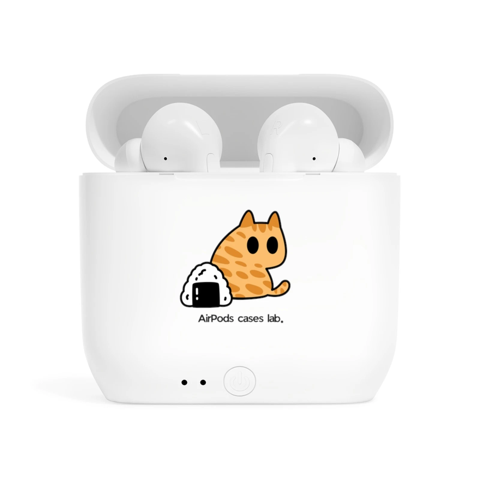 Sushi Cat White Earbuds - High Quality