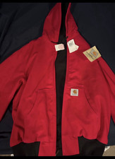 Carhartt Rugged Outdoor Wear Mens Red Hooded ...