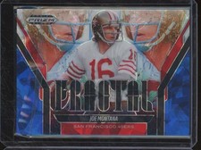 2025 Panini Prizm Black JOE MONTANA #5 Fractal Blue Ice Parallel /125 JA158