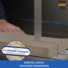 Lama Sega a Nastro Bimetallico Legno Lunghezza 1070-2500mm Larghezza 13mm Wikus