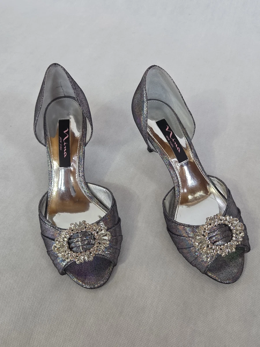 Nina Kitten Silver Heels for Women for sale | eBay display picture 1