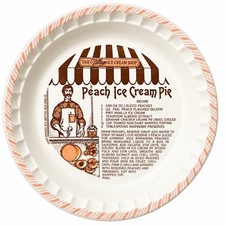 **RARE** Royal China Peach Ice Cream Pie Recipe Pie Plate