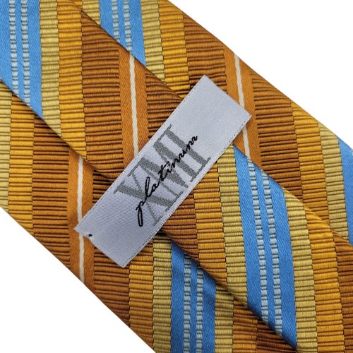 NWOT XMI Platinum Tie Jacquard Hand Made Imported England Mens 100% Silk Necktie