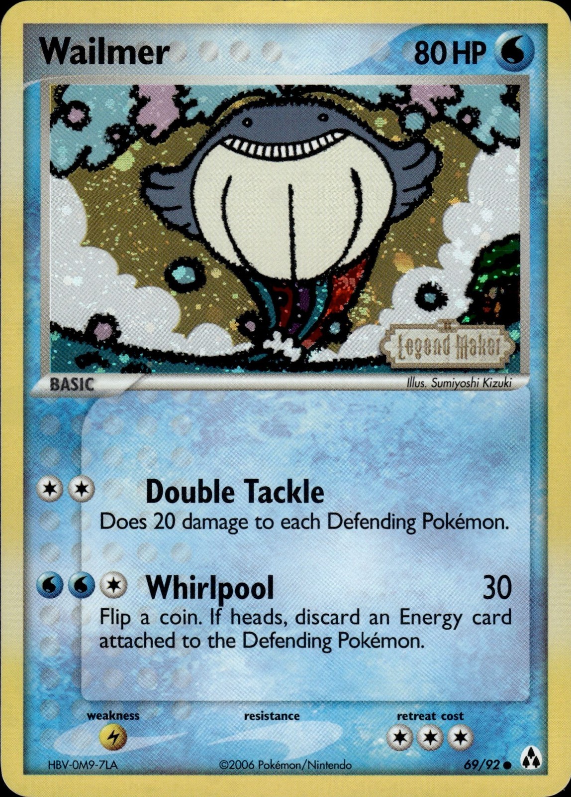 Wailmer 69/92 Common Legend Maker Pokemon Reverse Holo NM