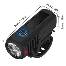LED Bicycle Headlight High Brightness Cycling Safety Waterproof Front Lamp 3 Gea