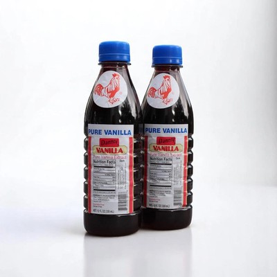 2 Pack Dark Pure Mexican Vanilla Extract 12oz Each Authentic Baking Flavor