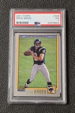 2001 Topps Football Drew Brees Rookie Card #328 Graded PSA 7 NM. rookie card picture
