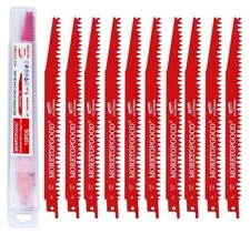 9 Inch Wood Pruning Reciprocating Saw Blades for Trees Wood Cutting 5TPI- 10 PK