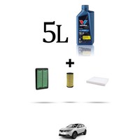 Hoffcar Wartungskit 3 Filter Und 5L ÖL FüR Nissan Qashqai Ii (J11E) 1.5 Dci 85