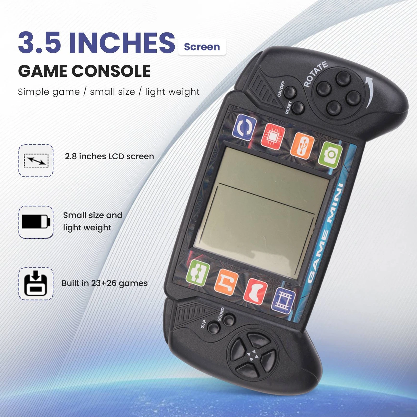  Handheld Video Game Console 3.5in LCD  Portable Brick Game Player with6881 - Picture 3 of 8