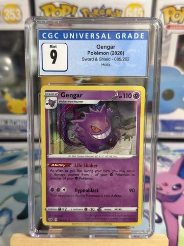 2020 Pokemon Sword & Shield Base Gengar Holo #085 CGC 9