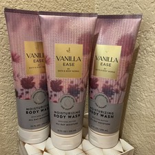 3PK Bath Body Works Vanilla Ease Moisturizing Body Wash 10oz