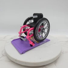 Barbie Chelsea Kelly Doll Pink Wheelchair With Purple Ramp 2022 Mattel HGP30