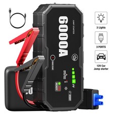Portable Lithium Car Jump Starter Jumper Box Battery Booster Power Bank 6000a